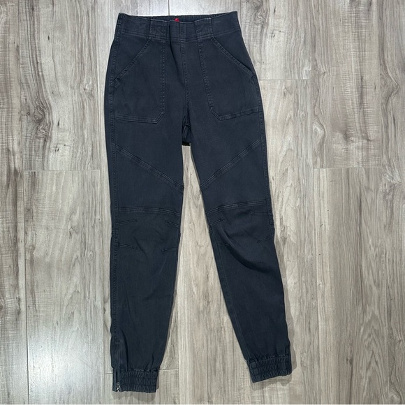 ANN TAYLOR LOFT Charcoal Heather Gray Seamed Ponte Leggings S - Picture 6 of 6